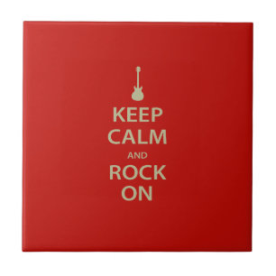 Keep Calm and Rock On! Tile