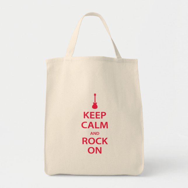 Keep Calm and Rock On! Tote Bag (Front)