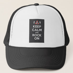 Keep Calm And Rock On Trucker Hat
