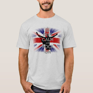 keep calm and Rock on UK Flag The Union Jack T-Shirt