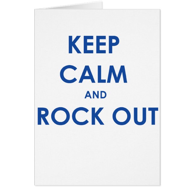 Keep calm and rock out (Front)