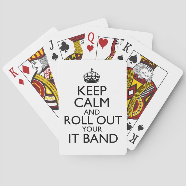 Keep Calm and Roll Out Your IT Band Playing Cards (Back)