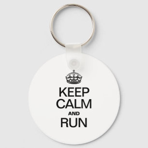 KEEP CALM AND RUN KEYCHAIN