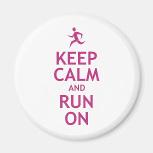 Keep Calm and Run On Magnet