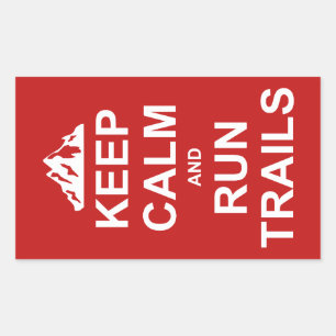 Keep Calm And Run Trails Ultra Running Sticker