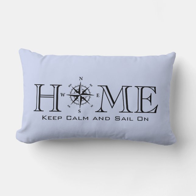 Keep Calm and Sail On Lumbar Pillow (Front)