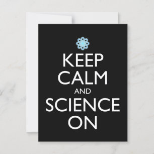 Keep Calm And Science On Postcard