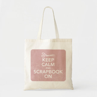 Keep Calm and Scrapbook On Tote 2, Inverted Pink Bag