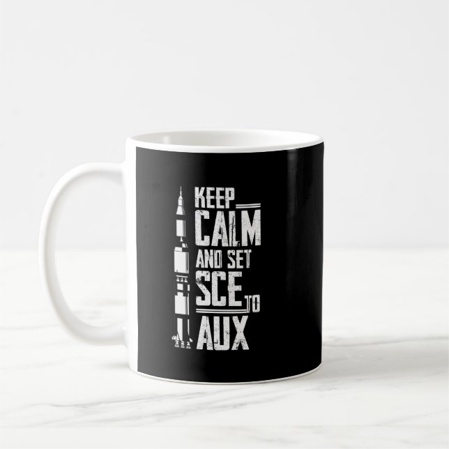 Keep Calm and set SCE to AUX with Saturn for Rocke Coffee Mug (Left)