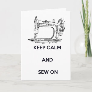 Keep Calm and Sew On, Birthday Card