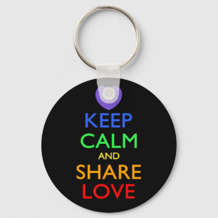 Keep Calm and Share Love Keychain
