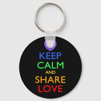 Keep Calm and Share Love Keychain