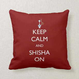 Keep Calm and Shisha On Throw Pillow