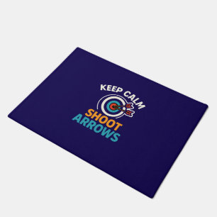 Keep Calm and Shoot Arrows - Archery Graphic Desig Doormat