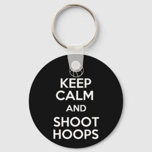 Keep Calm and Shoot Hoops Keychain