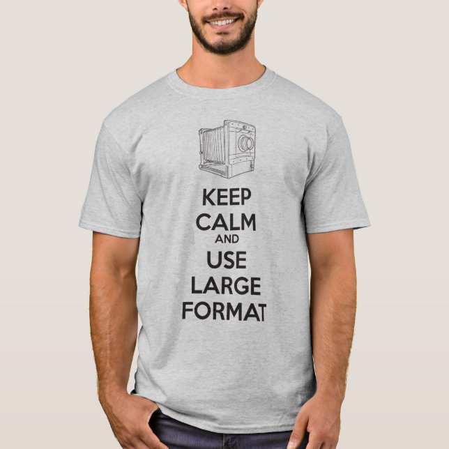 Keep Calm and Shoot Large Format T-Shirt (Front)
