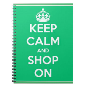 Keep Calm and Shop On Notebook