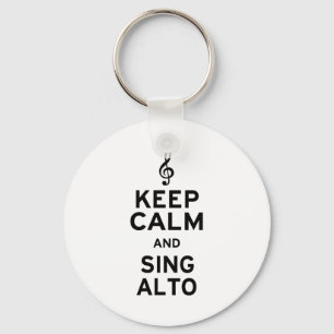 Keep Calm and Sing Alto Keychain
