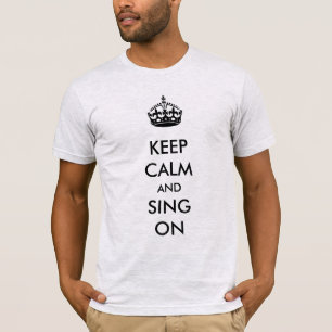 Keep Calm and Sing on White Kraft Paper T-Shirt
