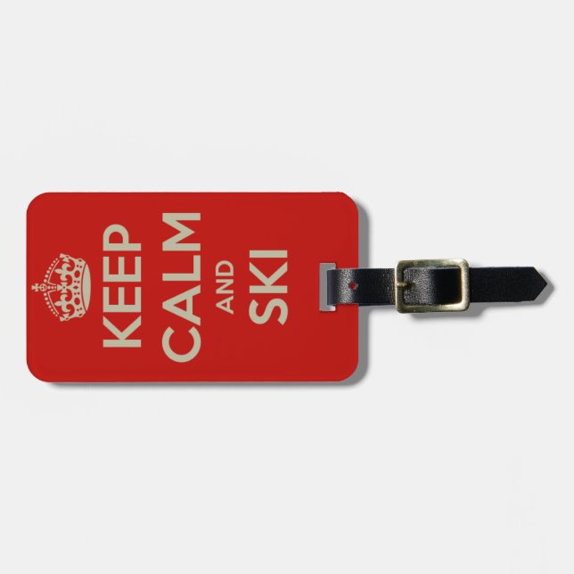 Keep Calm and Ski - Luggage Tag (Front Horizontal)