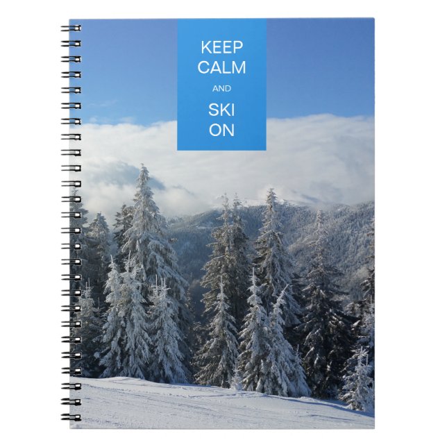 Keep Calm and Ski On Notebook (Front)
