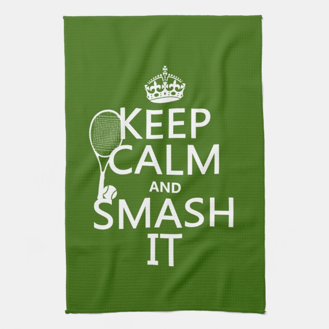 Keep Calm and Smash It (tennis)(any colour) Kitchen Towel (Vertical)