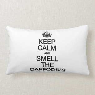 KEEP CALM AND SMELL THE DAFFODIL'S LUMBAR PILLOW