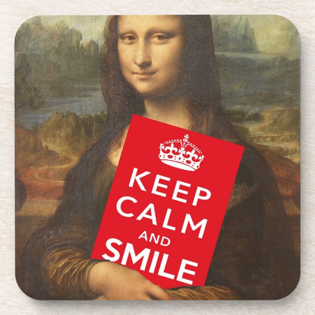 Keep Calm And Smile Coaster (Front)