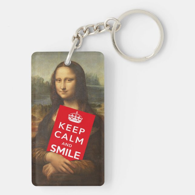 Keep Calm And Smile Keychain (Back)