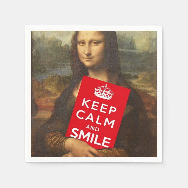 Keep Calm And Smile Napkin (Front)