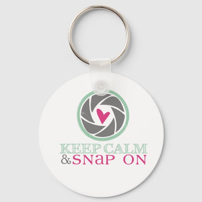 Keep Calm and Snap On Keychain (Front)