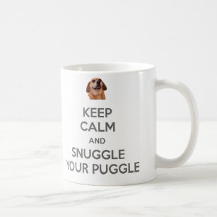Keep Calm and Snuggle Your Puggle Double-Sided MUG