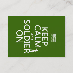 Keep Calm and Soldier On (US flag) (any colour) Business Card