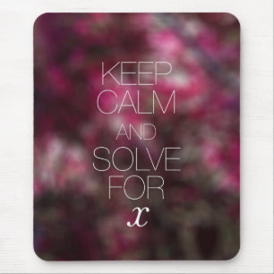 Keep Calm and Solve for X Mouse Pad