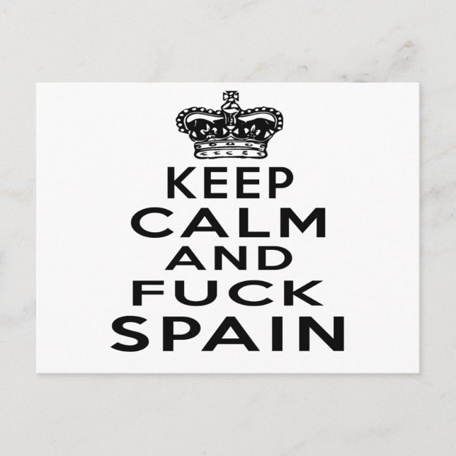 KEEP CALM AND SPAIN POSTCARD (Front)