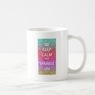 Keep Calm and Sparkle On Glitter Coffee Mug