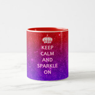 Keep Calm and Sparkle On Two-Tone Coffee Mug