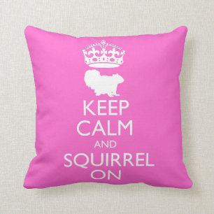 Keep Calm and Squirrel Throw Pillow