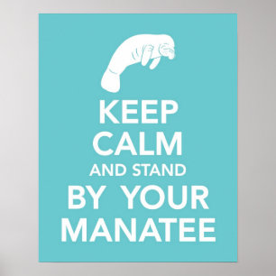 Keep Calm and Stand by your Manatee print
