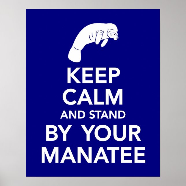 Keep Calm and Stand by your Manatee print (Front)