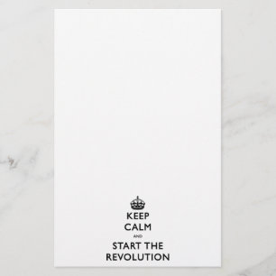 Keep Calm And Start The Revolution Stationery