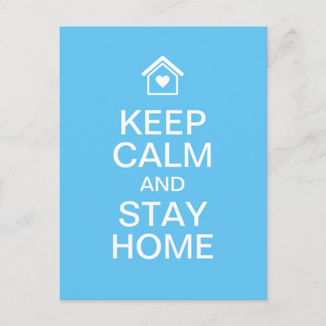 Keep Calm and Stay Home Postcard (Front)