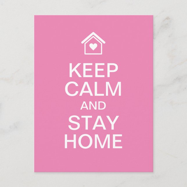 Keep Calm and Stay Home Postcard (Front)