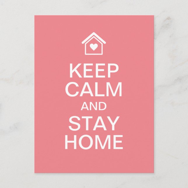 Keep Calm and Stay Home Postcard (Front)