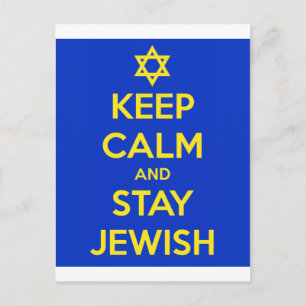 Keep Calm and Stay Jewish Postcard