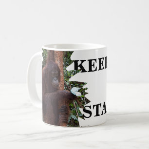 Keep Calm and Stay Safe Facemask Coffee Mug