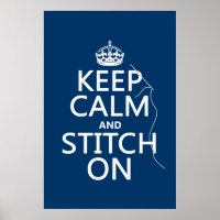 Keep Calm and Stitch On (all colours)