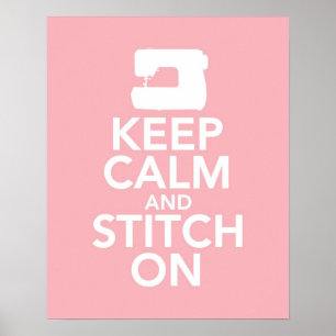 Keep Calm and Stitch On print