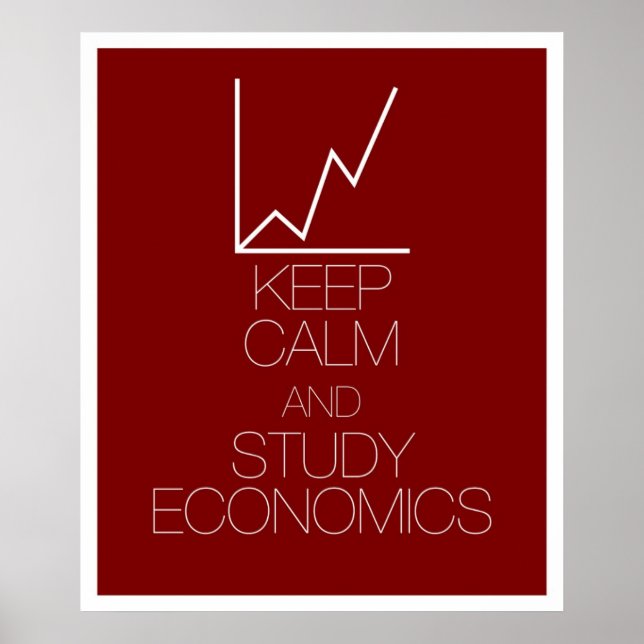 Keep Calm and Study Economics Poster (Front)