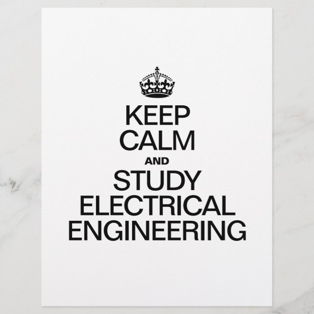 KEEP CALM AND STUDY ELECTRICAL ENGINEERING FLYER (Front)